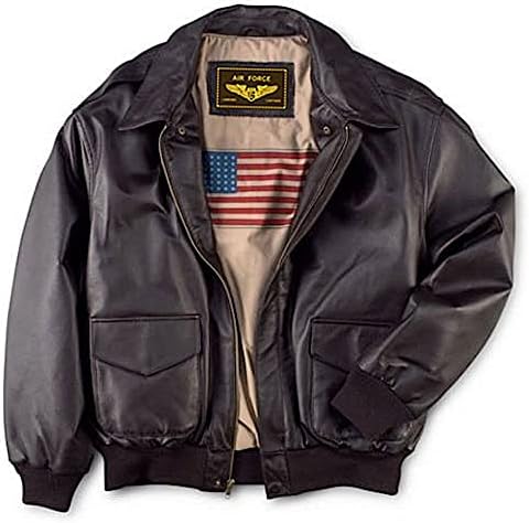 Landing Leathers Men Air Force A-2 Leather Flight Bomber Jacket (Regular and Big & Tall)