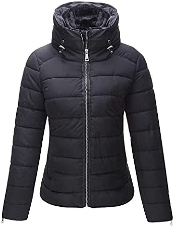 Giolshon Women Puffer Jacket Winter Fashion Quilted Lightweight Padded Full-Zip Short Bubble Coat