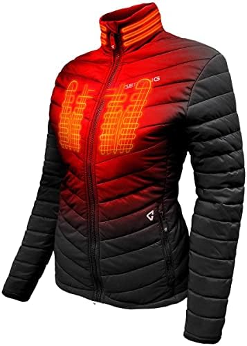 Gerbing 7V Women’s Khione Jacket 2.0—Battery Heated Jacket for Women—Stylish Puffer Winter Garment — Up to 8 Hours Run Time