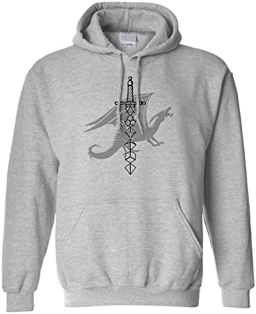 Squatch King Threads RPG Dice Sword Dragons Adult Sweatshirt Hoodie