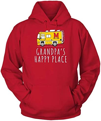FanPrint Maryland Terrapins T-Shirt – Camping – Grandpa’s Happy Place – Team