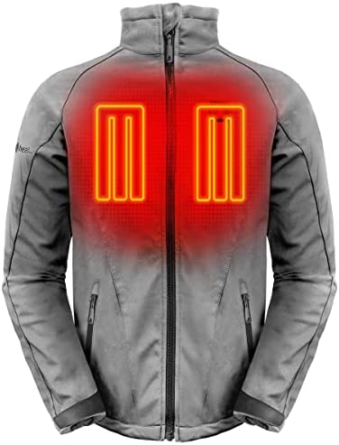 ActionHeat 5V Men’s Battery Heated Jacket with Tri-Zone Heating, Touch Control for Skiing, Camping, Motorcycling, Hiking