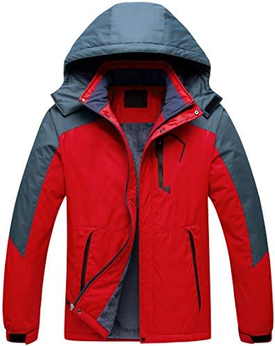 CREATMO US Men’s Mountain Waterproof Ski Jacket Snowboard Jacket Windproof Snowboarding Jacket Warm Winter Coat Raincoat