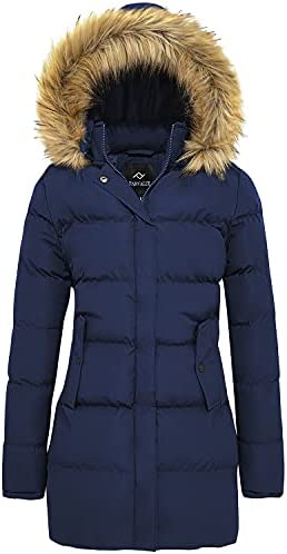 FARVALUE Women’s Winter Coat Thicken Puffer Coat Warm Jacket with Removable Fur Hood