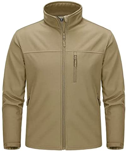 MAGCOMSEN Men’s Tactical Jacket Fleece Lined Soft Shell Winter Jacket Lightweight Water Resistant Coats Outwear