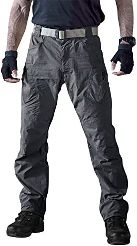 TACVASEN Men’s Outdoor Quick Dry Water Repellent Assault Cargo Military Hiking Pants with 8 Pockets