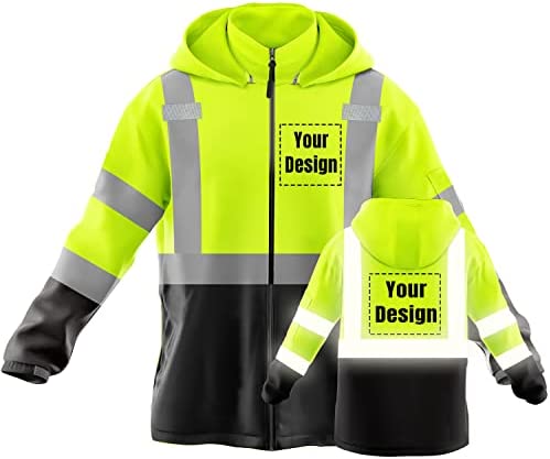 Hi-Vis Safety Jackets Custom Logo High Visibility Windbreaker Team Work Uniform