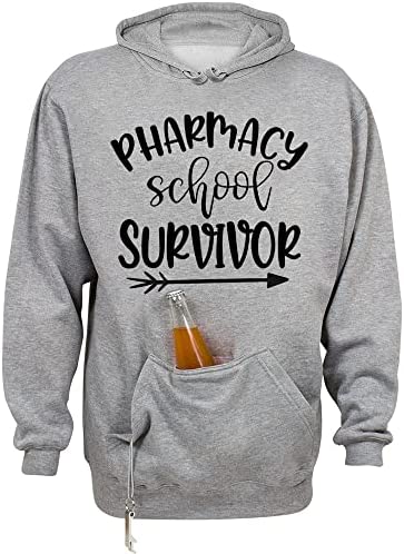 Pharmacy School Survivor Beer Holder Tailgate Hoodie Sweatshirt Unisex