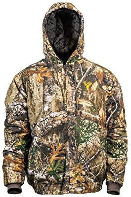 Hot Shot Men’s Insulated Twill Camo Hunting Jacket, Camo with Cotton Shell, for cold weather, bird and deer hunting