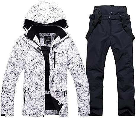 Fashion Women’s High Waterproof Windproof Snowboard Colorful Printed Ski Jacket and Pants