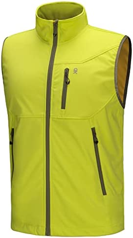 Little Donkey Andy Men’s Lightweight Softshell Vest, Windproof Sleeveless Jacket for Travel Hiking Running Golf