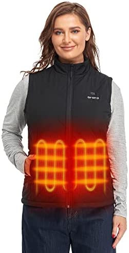 ORORO [Upgraded Battery] Women’s Heated Vest with Battery Pack, Lightweight Quilted Heating Vest