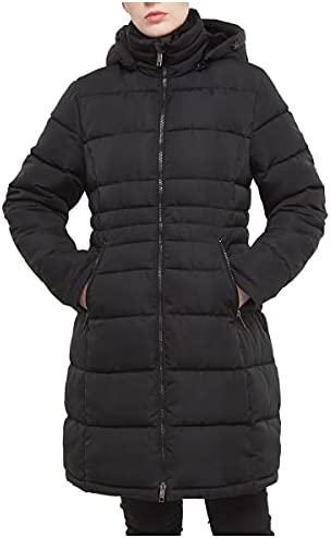 Rokka&Rolla Women’s Maxi Winter Coat Long Puffer Jacket with Faux Fur Lined Hood