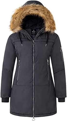 Wantdo Women’s Long Winter Jackets Warm Puffer Coats Waterproof Winter Coats