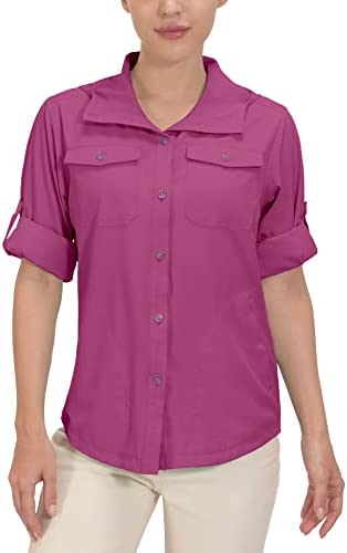 Little Donkey Andy Women’s UPF 50+ UV Protection Shirt, Breathable Long Sleeve Fishing Hiking Shirt, Air-Holes Tech