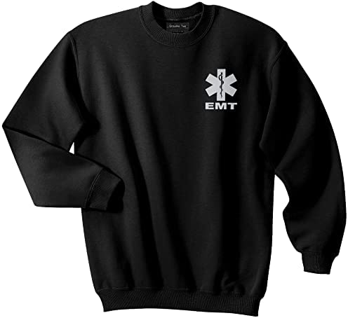 Smart People Clothing EMT Sweatshirt with Reflective Logo, Emergency Medical, First Responder