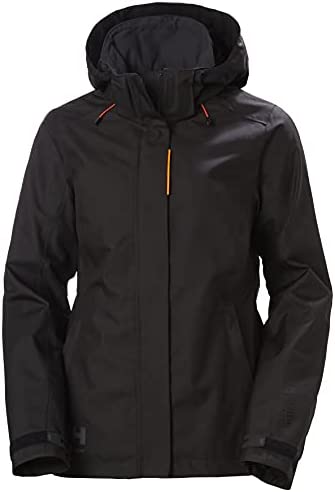 Helly Hansen Workwear Luna Shell Waterproof Jackets for Women Featuring Detachable Hood and Brushed Polyester Inside Collar