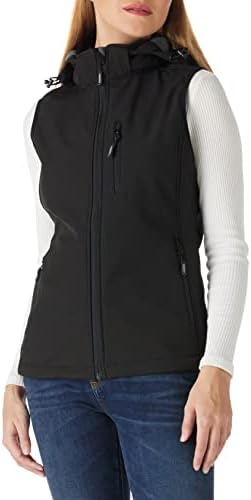 Outdoor Ventures Women’s Hooded Lightweight Softshell Vest, Windproof Fleece Lined Sleeveless Jacket for Golf Running Travel