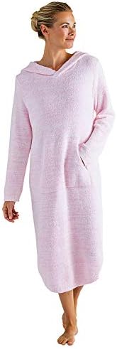 Softies Women’s Ultra Soft Marshmallow Hooded Lounger with Plush Melange Fabric & Kangaroo Pocket