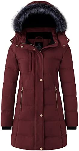 Wantdo Women’s Puffer Jackets Warm Winter Coats Long Winter Jacket Puffy Coat