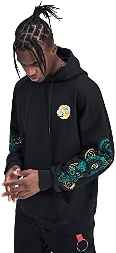 MFCT Japanese Streetwear Embroidered Hoodies for Men