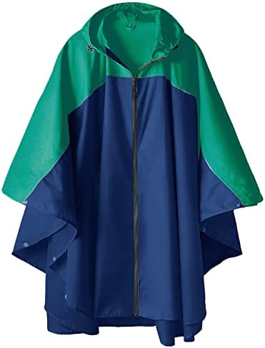SaphiRose Unisex Rain Poncho Hooded Waterproof Raincoat Jacket for Adults Women Men