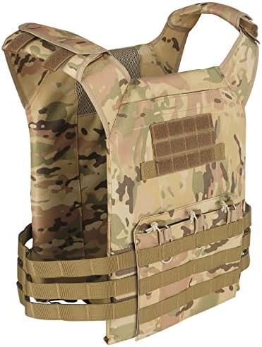 BlueStraw Tactical MOLLE Vest Military Airsoft Paintball Vest Adjustable CS Field Training Vest Chest Protector …