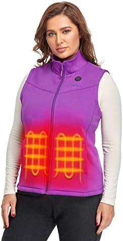 ORORO Women’s Heated Vest with Battery – Electric Fleece Vest Base Layer