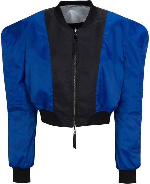 pnk x 88 Women’s Bomber Jacket Reversible Jacket Lightweight Zip Up Puff Sleeve Outerwear Windbreaker with Pockets