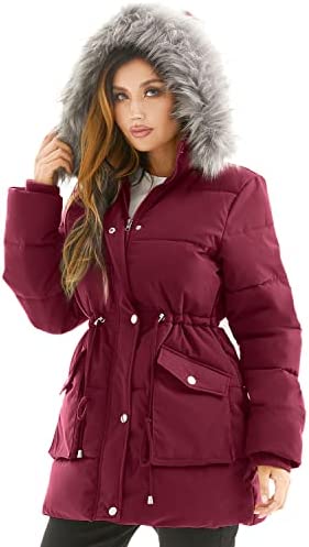 FARVALUE Women’s Winter Coat Down Long Parka Winter Jacket Thicken Puffer Coat Warm Jacket with Removable Fur Hood