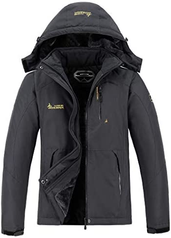 MOERDENG Men’s Waterproof Ski Jacket Warm Winter Snow Coat Mountain Windbreaker Hooded Raincoat