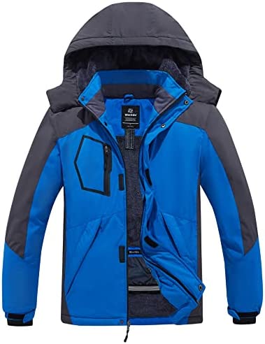 Wantdo Men’s Waterproof Ski Jacket Snowboarding Warm Coat Winter Snow Windbreaker Mountain Detachable Hooded Outerwear