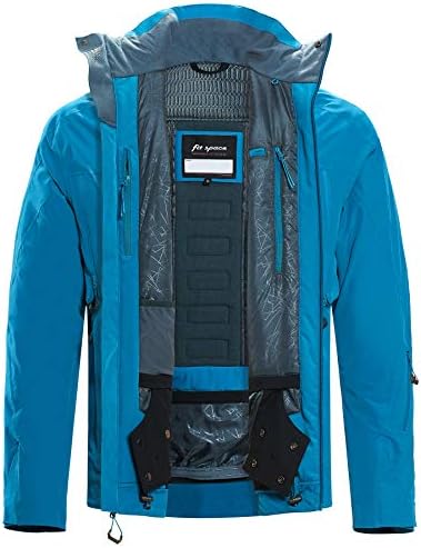 fit space Snow Ski Jacket for Men Windproof Waterproof Breathable Insulated Snowboard Coat