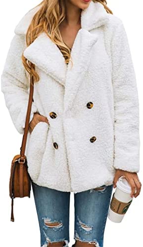 PRETTYGARDEN Women’s 2023 Fashion Winter Coat Long Sleeve Lapel Zip Up Faux Shearling Shaggy Oversized Shacket Jacket