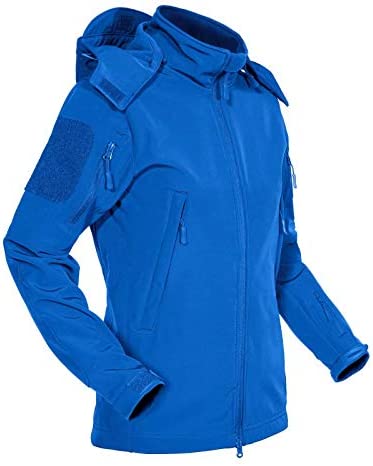 MAGCOMSEN Women’s Hooded Winter Snow Ski Rain Jacket 6 Pockets Waterproof Windproof Softshell Fleece Coat