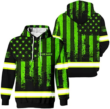 Shoppershift High Visibility Skull Collection Safety Workwear Custom Name for Workers, Runners, Truckers, Skull Lovers