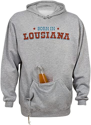South Born in Louisiana Beer Holder Tailgate Hoodie Sweatshirt Unisex