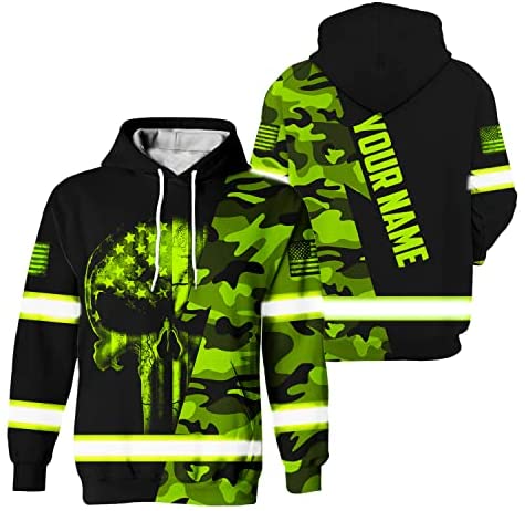 Maddly High Visibility Skull Collection Safety Workwear Custom Name for Workers, Runners, Truckers, Skull Lovers