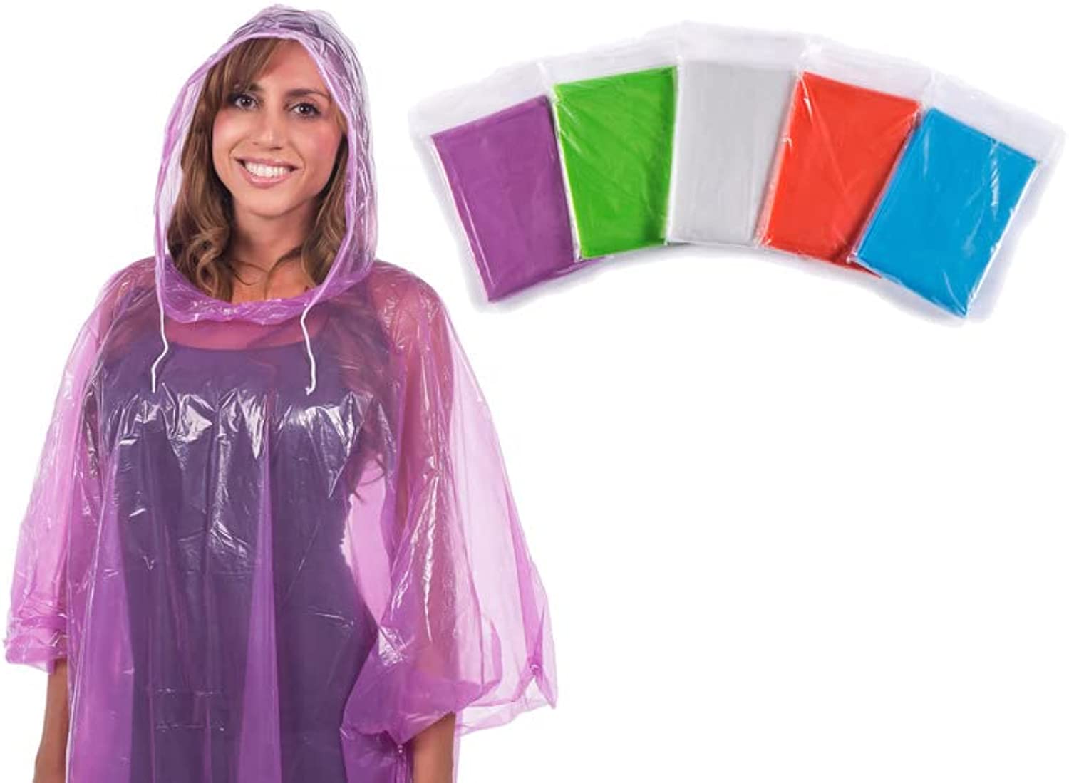 Clear Harbour Emergency Disposable Rain Poncho Pack for Adults | Women and Men’s Rain Ponchos in Bulk | Extra Thick, Waterproof Reusable .03mm PE Plastic Material for Travel, Survival, and Fun.