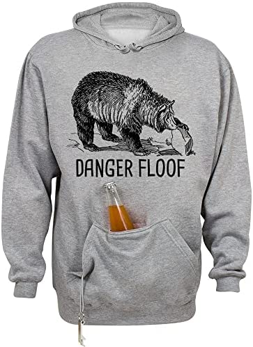 TeesAndTankYou Danger Floof Bear Beer Holder Tailgate Hoodie Sweatshirt Unisex