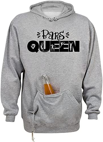 Bars Queen Beer Holder Tailgate Hoodie Sweatshirt Unisex