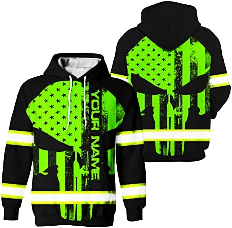 Maddly High Visibility Skull Collection Safety Workwear Custom Name for Workers, Runners, Truckers, Skull Lovers