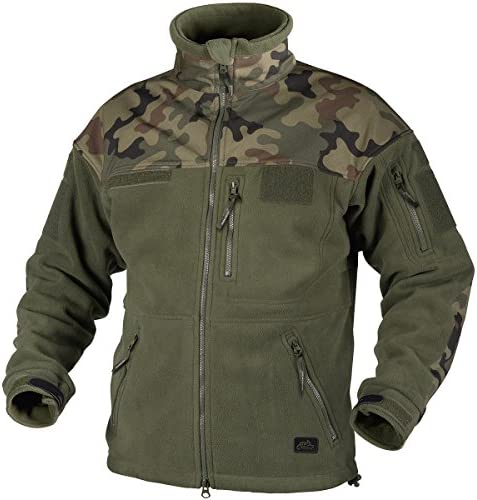Helikon Men’s Infantry Duty Fleece Jacket Black/PL Woodland