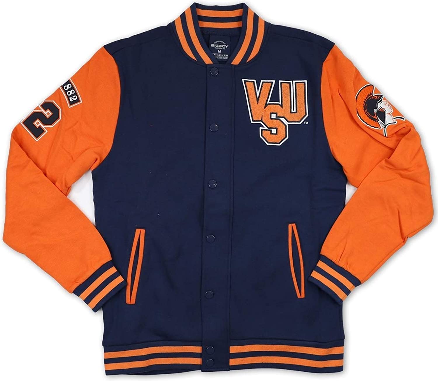 Cultural Exchange Big Boy Virginia State Athletic Style Mens Fleece Jacket [Navy Blue – 4XL]