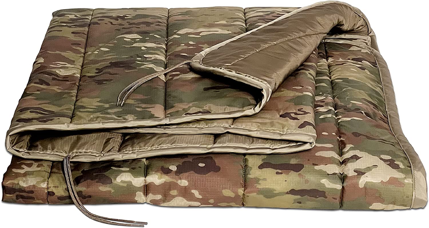 Pinnacle Mercantile Authentic Military Woobie Made in USA by Winston-Salem Industries for the Blind OCP Camo All Purpose Poncho Liner Multi Use Nylon Tactical Camping Blanket Exact Army Specs