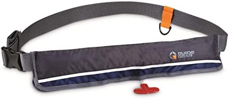 Guide Gear M-16 Inflatable PFD Belt Pack Manual Waist Belt Life Jacket for Adults, Lightweight, Men and Women