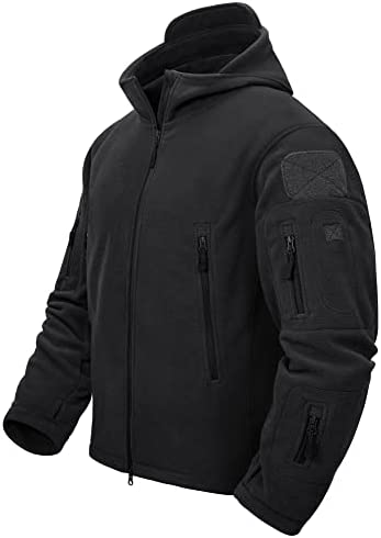 TACVASEN Men’s Tactical Fleece Hooded Jacket
