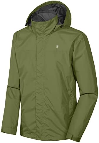 Little Donkey Andy Men’s Waterproof Rain Jacket Outdoor Lightweight Rain Shell Coat for Hiking,Golf,Travel