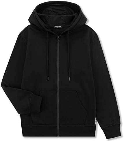 ALWAYSONE Men’s Soft Fleece Hooded Sweatshirt with Pocket Casual Zip up Athletic Hoodie Size S-3XL