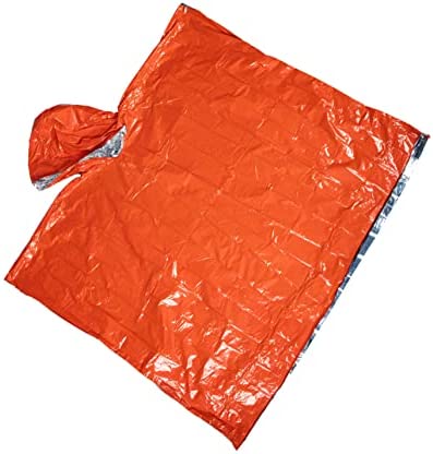 BESPORTBLE Emergency Warm Raincoat Women’s Rain Jacket Safe Thermal Sheet Ponchos Rain Adult Orange Miss Insulation Blanket Polyester Film First Aid